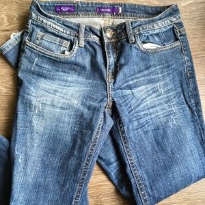 Vigoss Lightly Distressed Medium Wash Jeans, Sz 7